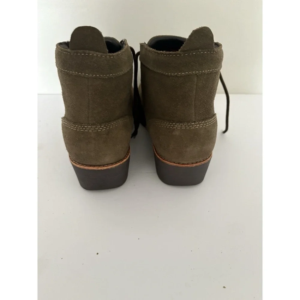 Worx Red Wing Women's 10 Khaki Green Leather Work Chelsea Boots